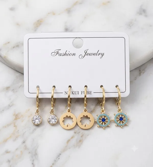 Gold_Tone_Stainless_Steel_Floral_Stone_Hoop_Earrings_Set_For_Women