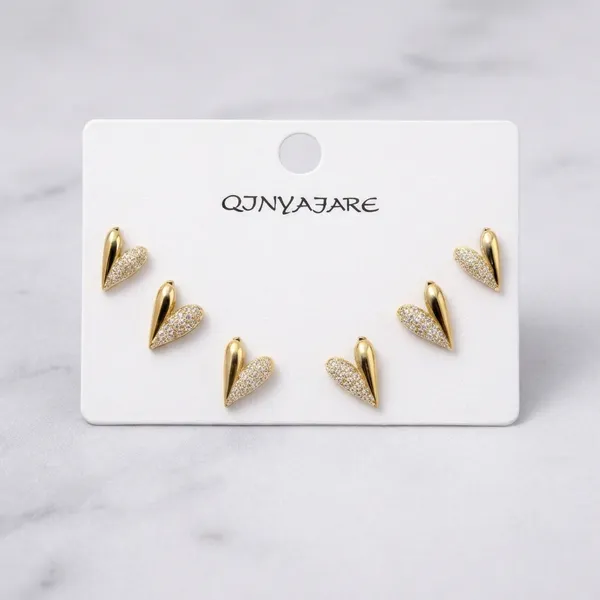 Gold_Tone_Stainless_Steel_Heart_Stone_Stud_Earrings_For_Women