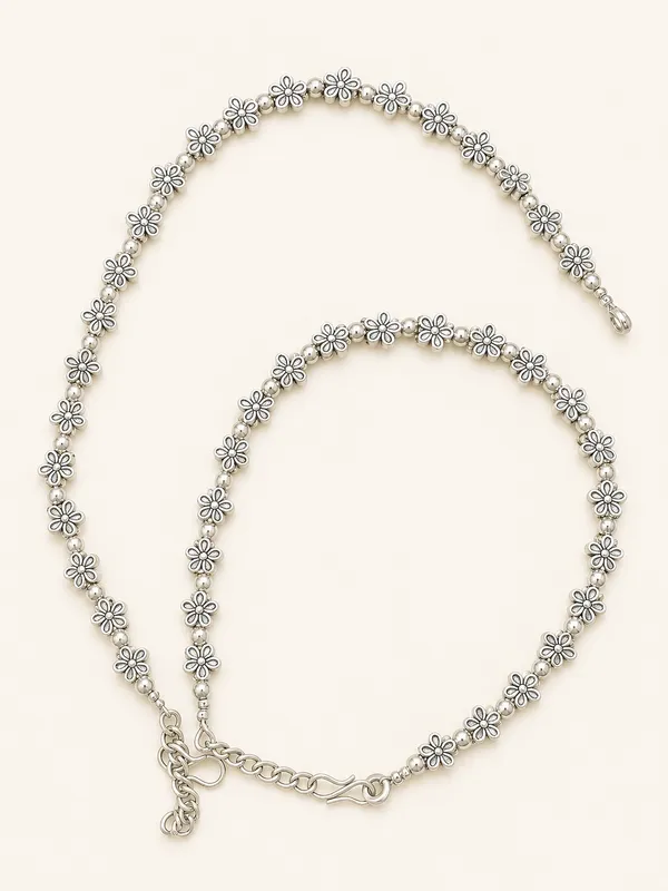 Silver_German_Silver_Floral_Anklet_Pair_For_Women