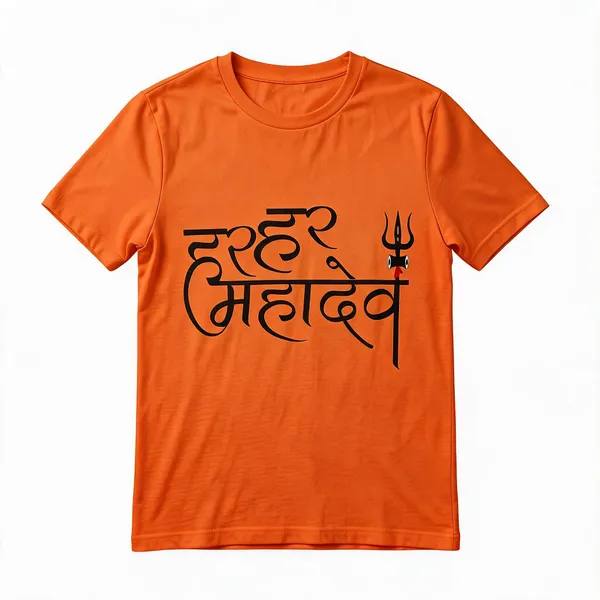 Orange_Graphic_Print_T-Shirt_For_Men