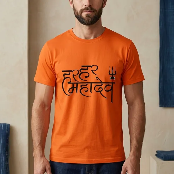Orange_Graphic_Print_T-Shirt_For_Men