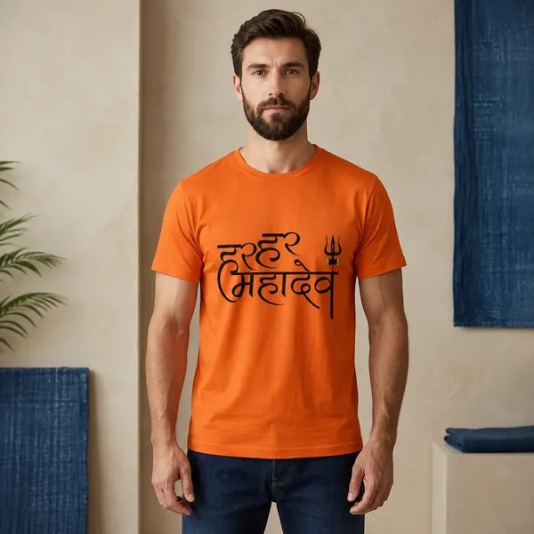 Orange_Graphic_Print_T-Shirt_For_Men