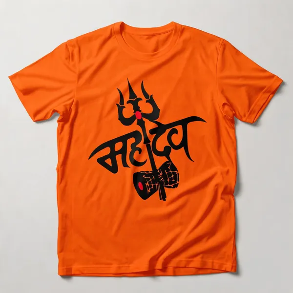 Orange_Graphic_T-Shirt_For_Men