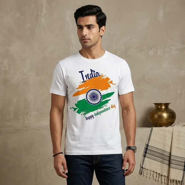 White_Graphic_Crew_Neck_T-Shirt_For_Unisex