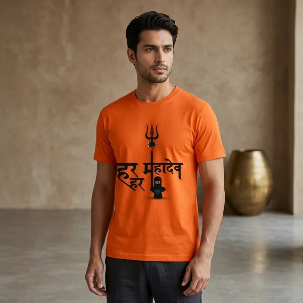 Orange_Graphic_T-Shirt_For_Men