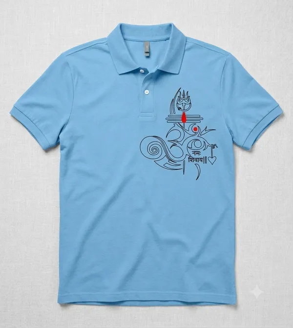 Blue_Polyester_Regular_Fit__T-Shirt_For_Men