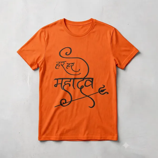 Orange_Graphic_Print_T-Shirt_For_Men