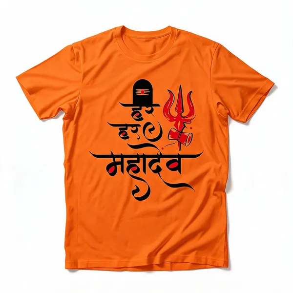 Orange_Regular_Fit_Graphic_T-Shirt_For_Men