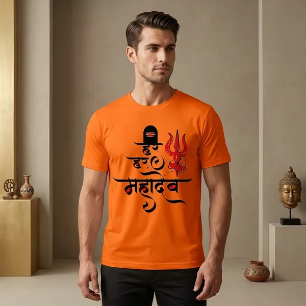 Orange_Regular_Fit_Graphic_T-Shirt_For_Men
