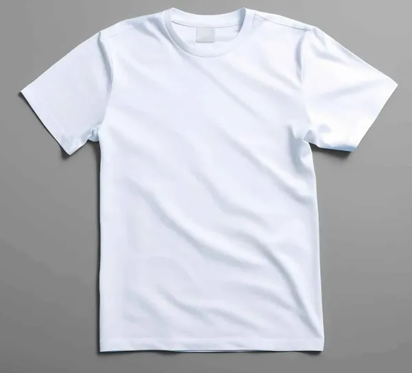 White_Polyester_Round_Neck_T-Shirt_For_Men