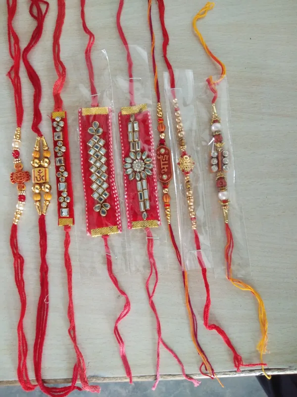 Multicolor_Beaded_Thread_Rakhi_Set