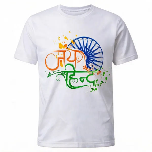 White_Graphic_Print_Crew_Neck_T-Shirt_For_Men