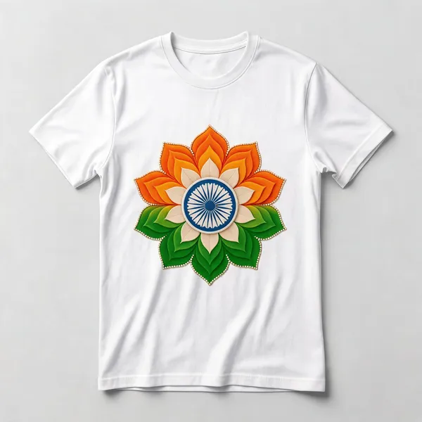 White_Printed_Polyester_T-Shirt_For_Men