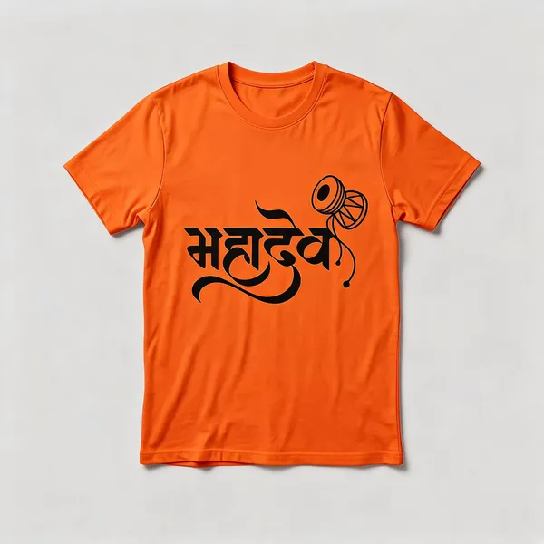 Orange_Graphic_T-Shirt_For_Men