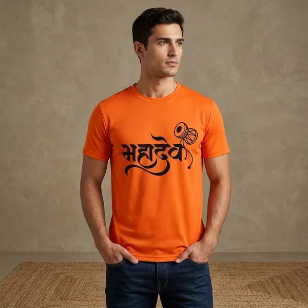 Orange_Graphic_T-Shirt_For_Men