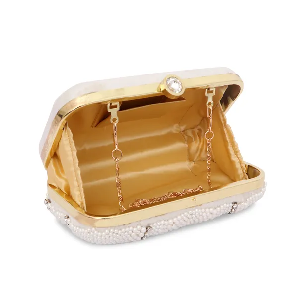 White_Pearl_Crystal_Embellished_Hard_Shell_Box_Clutch_For_Women