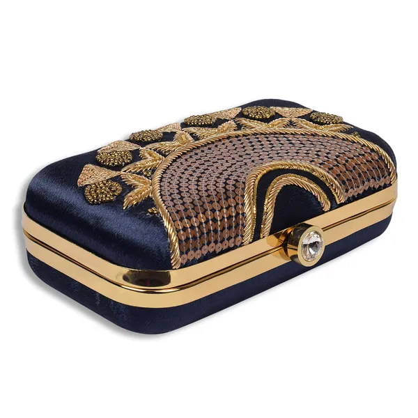 Navy_Blue_Satin_Zari_Sequin_Embroidered_Box_Clutch_For_Women