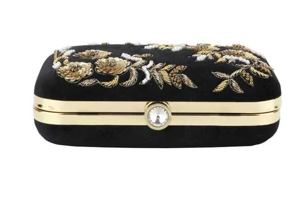 Black_Fabric_Sequin_Floral_Embroidered_Box_Clutch_For_Women
