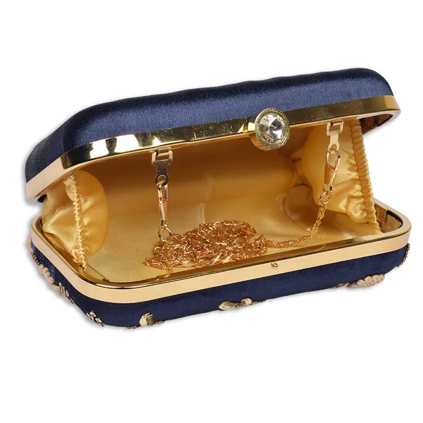 Navy_Blue_Satin_Floral_Sequin_Embroidered_Box_Clutch_For_Women