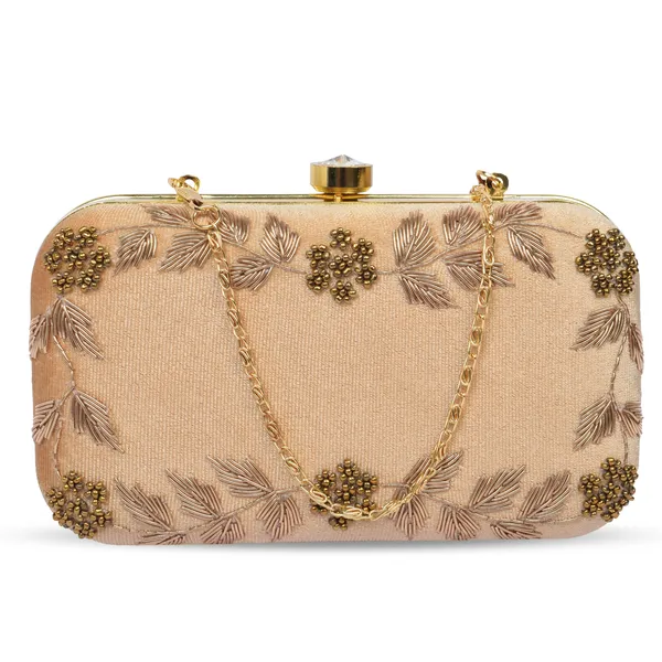 Beige_Beaded_Thread_Embroidered_Box_Clutch_For_Women