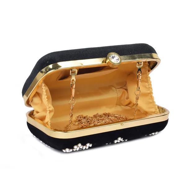Black_Fabric_Pearl_Beaded_Floral_Embroidered_Box_Clutch_For_Women