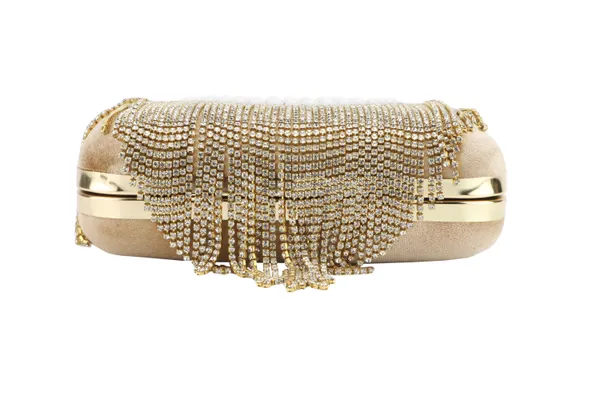 Gold_Metal_Crystal_Bead_Fringe_Clutch_For_Women