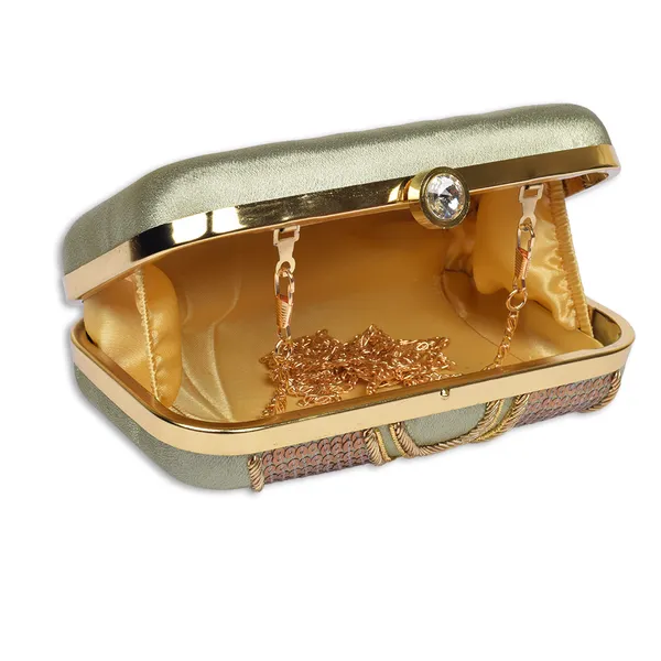 Gold_Satin_Sequin_Beaded_Embroidered_Box_Clutch_For_Women