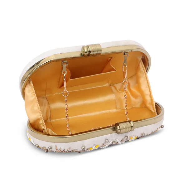 Beige_Beaded_Sequin_Embellished_Box_Clutch_For_Women