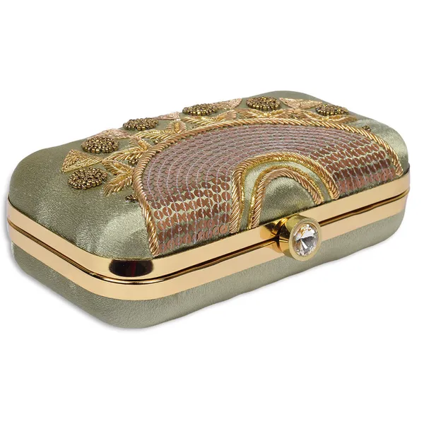 Gold_Satin_Sequin_Beaded_Embroidered_Box_Clutch_For_Women
