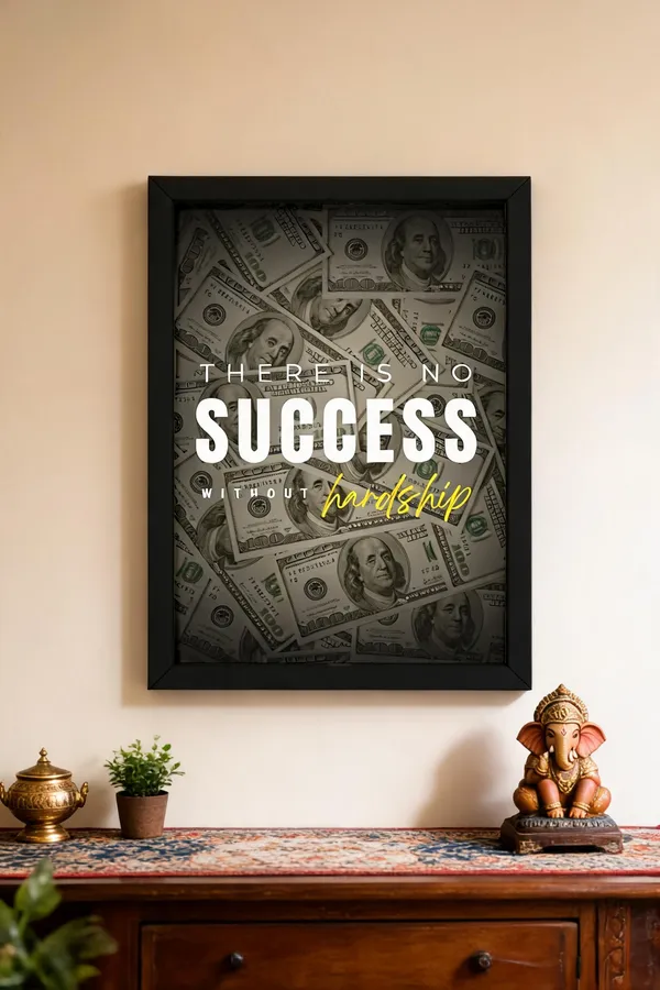 Paper_Motivational_Typography_No_Success_Without_Hardship_Framed_Wall_Art_Print
