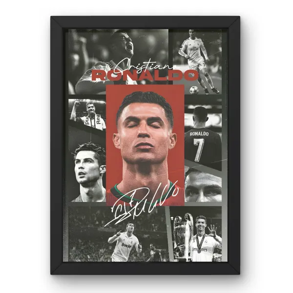 Paper_Cristiano_Ronaldo_Cr7_Career_Collage_Framed_Wall_Poster