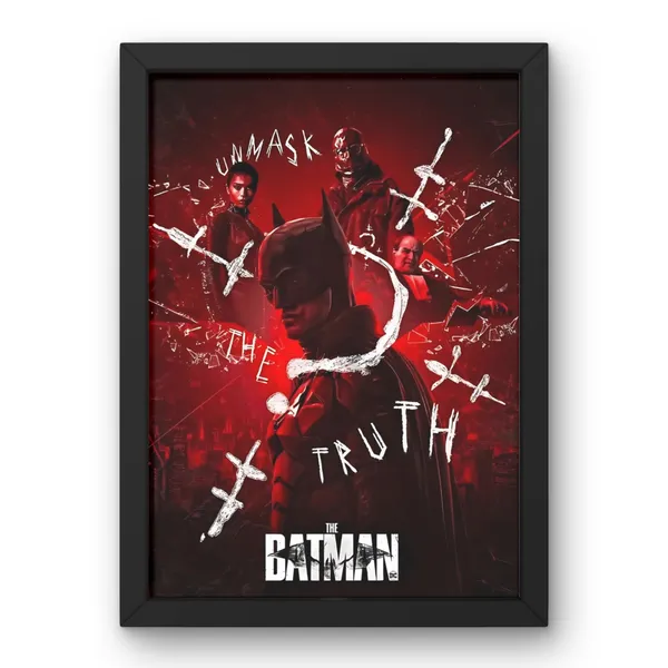 Paper_Batman_Unmask_The_Truth_Graffiti_Framed_Wall_Poster