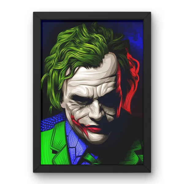 Paper_Joker_Character_Pop_Art_Illustration_Framed_Wall_Poster