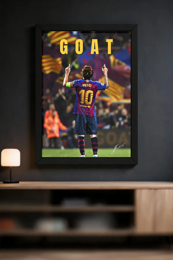 Paper_Messi_Goat_Stadium_Moment_Framed_Wall_Poster