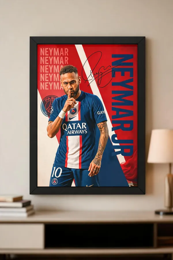 Glass_Front_Bold_Neymar_Jr_Psg_Celebration_Framed_Wall_Poster