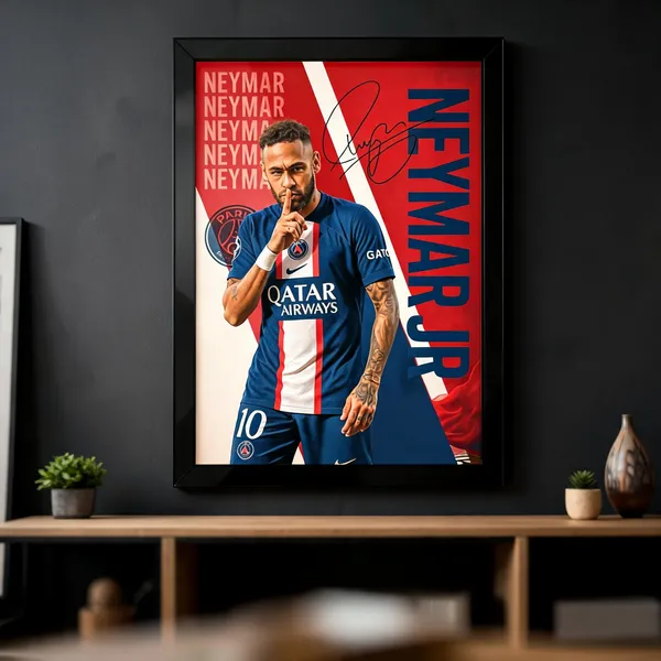 Glass_Front_Bold_Neymar_Jr_Psg_Celebration_Framed_Wall_Poster