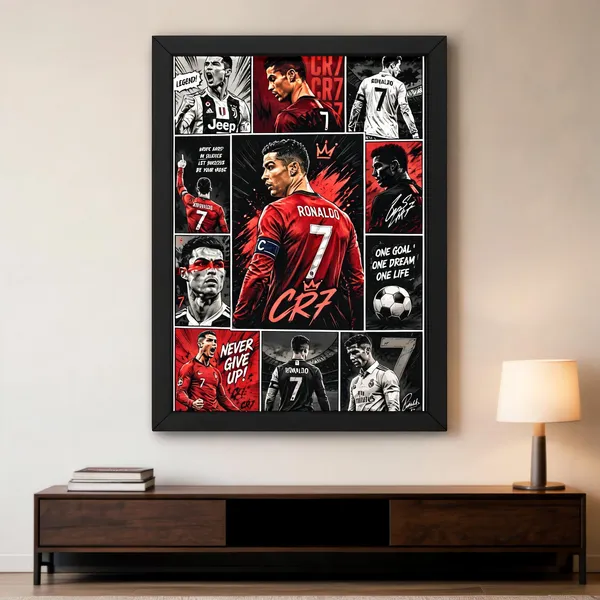 Paper_Cristiano_Ronaldo_Legacy_Tribute_Collage_Framed_Wall_Poster
