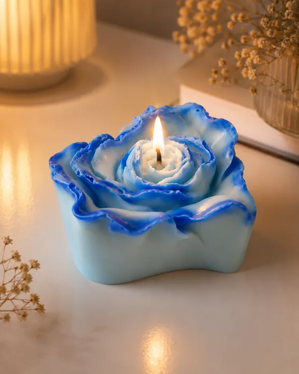 Blue_Jasmine_Soy_Wax_Rose_Shaped_Candle_-_Pack_Of_2