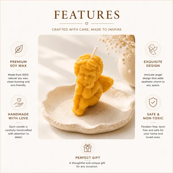 Mustard_Yellow_Cherub_Angel_Sandalwood_Scented_Shaped_Decorative_Candle_-_Pack_Of_2