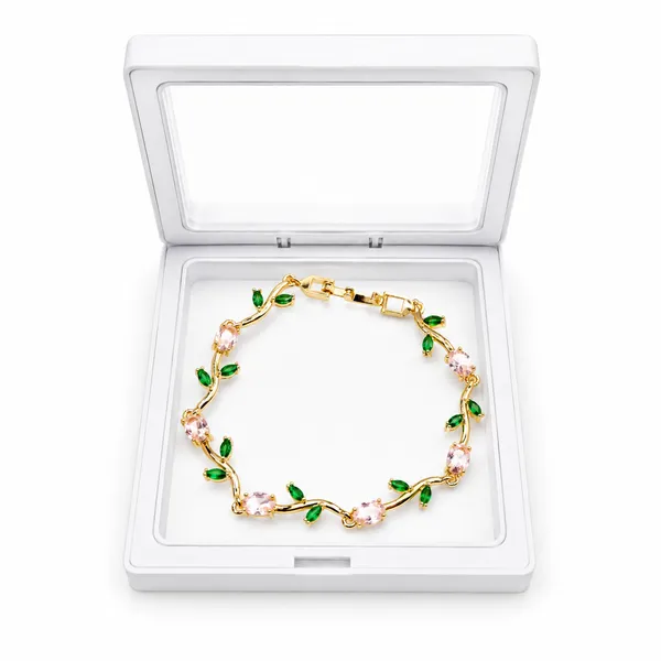 Gold_Toned_Floral_Vine_Crystal_Bracelet_For_Women