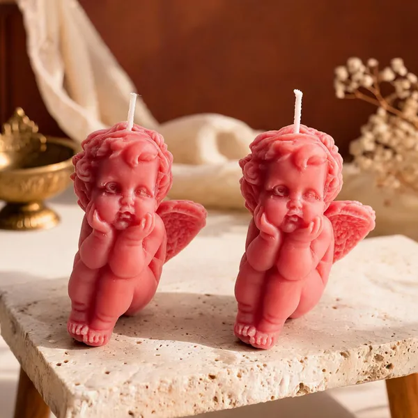 Pink_Cherub_Angel_Sandalwood_Scented_Sculpted_Decorative_Candle_-_Pack_Of_2