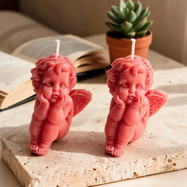Pink_Cherub_Angel_Sandalwood_Scented_Sculpted_Decorative_Candle_-_Pack_Of_2