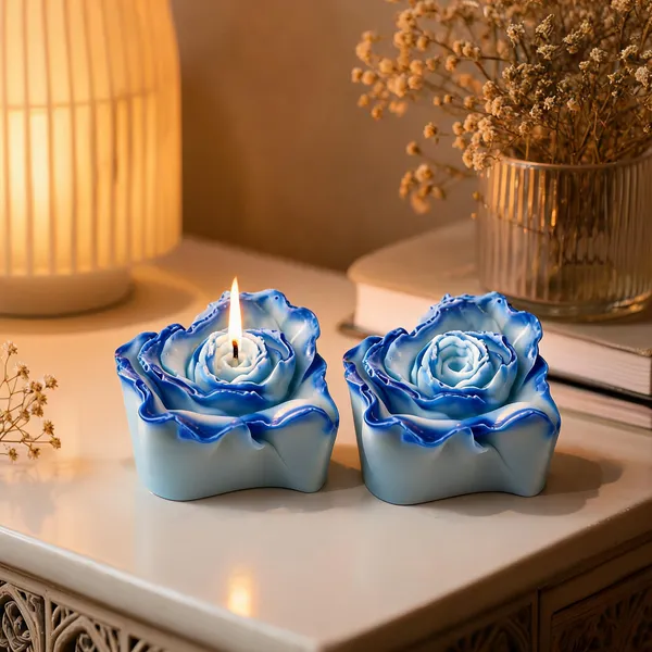 Blue_Jasmine_Soy_Wax_Rose_Shaped_Candle_-_Pack_Of_2
