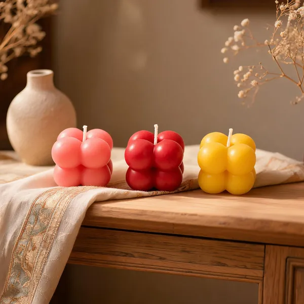 Bubble_Cube_Lemon_Scented_Decorative_Wax_Candles_Set_Of_3