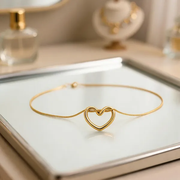 Gold_Plated_Open_Heart_Pendant_Snake_Chain_Necklace_For_Women