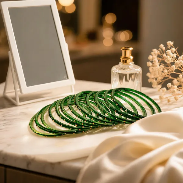 Green_Glass_Gold_Dotted_Traditional_Bangles_Set_For_Women_Pack_Of_12