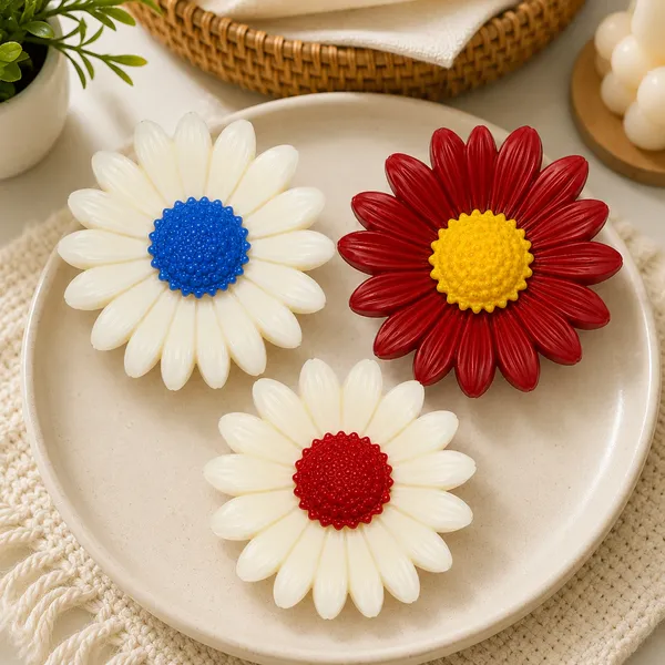 Daisy_Flower_Shaped_Lavender_Scented_Decorative_Wax_Candles_Set_Of_3