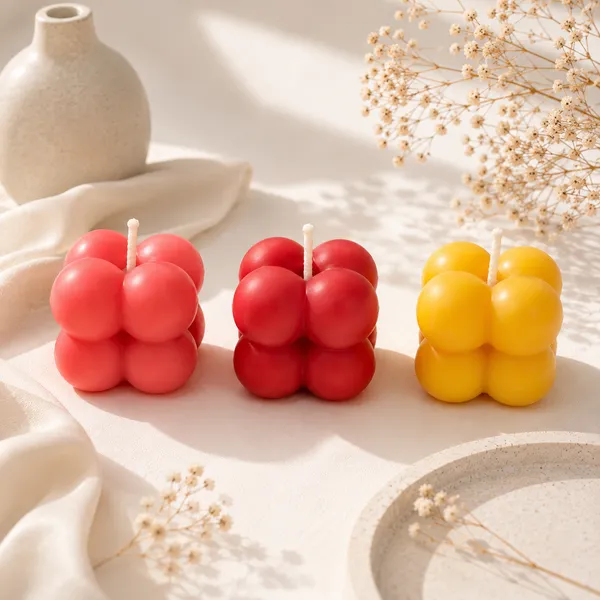 Bubble_Cube_Lemon_Scented_Decorative_Wax_Candles_Set_Of_3
