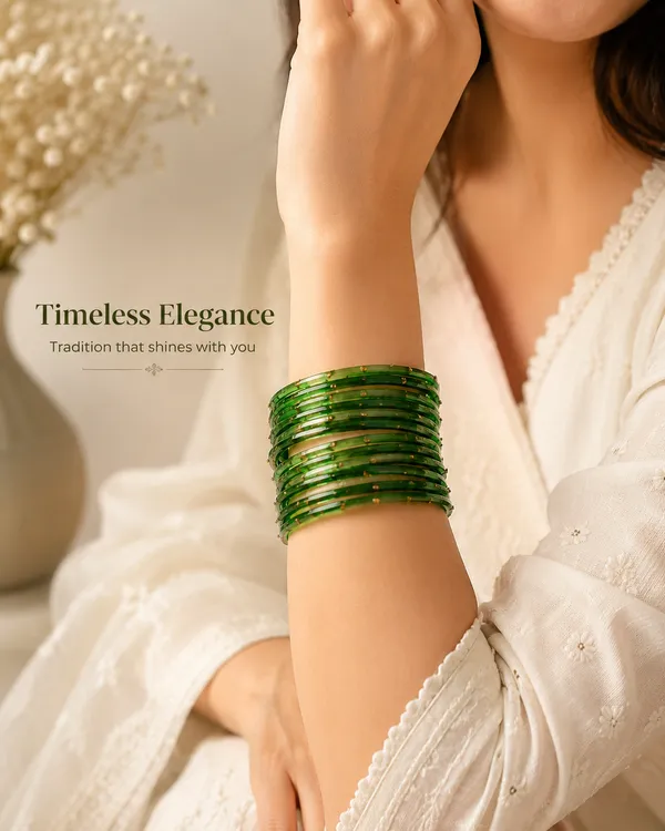 Green_Glass_Gold_Dotted_Traditional_Bangles_Set_For_Women_Pack_Of_12