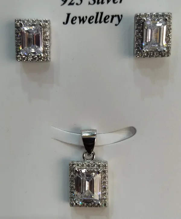 Silver_Sterling_925_Rectangular_Stone_Studded_Pendant_Earrings_Set_For_Women